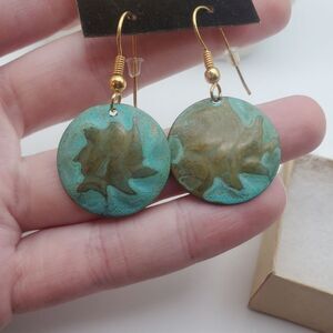 Southwestern cowgirl‎ disc earrings